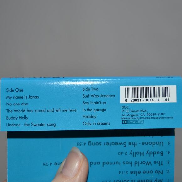 Weezer Blue Album Cassette Tape Rare 1994 DGC Geffen Records - Picture 5 of 10